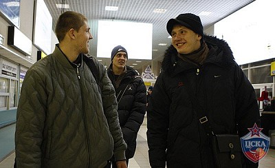 Виктор Хряпа, Александр Каун и Андрей Воронцевич (фото М. Сербин, cskabasket.com)