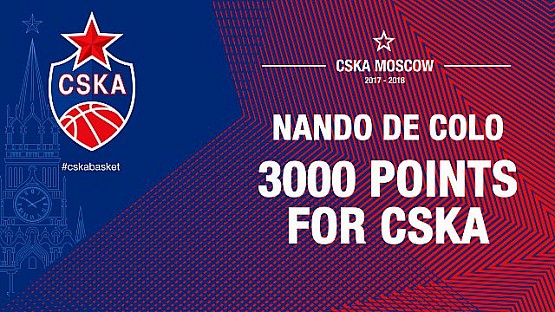 Nando de Colo 3000 points for CSKA