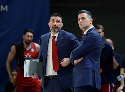 Андреас Пистиолис и Яннис Гапкиадис (фото: М. Сербин, cskabasket.com)