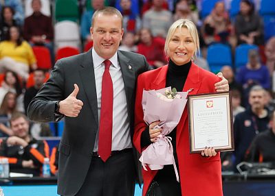 Андрей Ватутин и Анна Буркина (фото: М. Сербин, cskabasket.com)