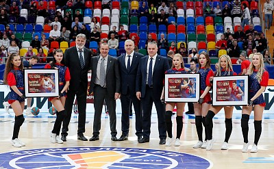 Валерий Тихоненко, Андрей Ватутин, Захар Пашутин и Евгений Пашутин (фото: М. Сербин, cskabasket.com)