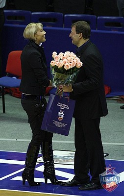 Sergey Kushchenko and Anna Burkina (photo M. Serbin, cskabasket.com)