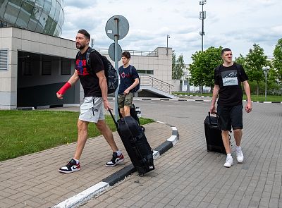 Никита Курбанов, Владимир Карпенко и Семён Антонов (фото: М. Сербин, cskabasket.com)