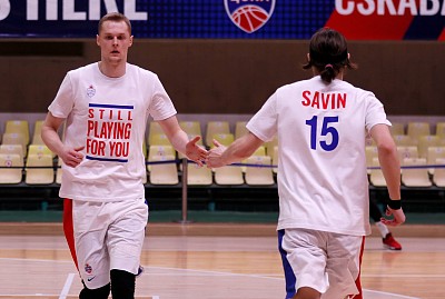 Андрей Лопатин и Владимир Карпенко (фото: М. Сербин, cskabasket.com)