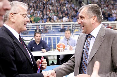Душан Ивкович и Желько Обрадович перед матчем (фото euroleague.net)