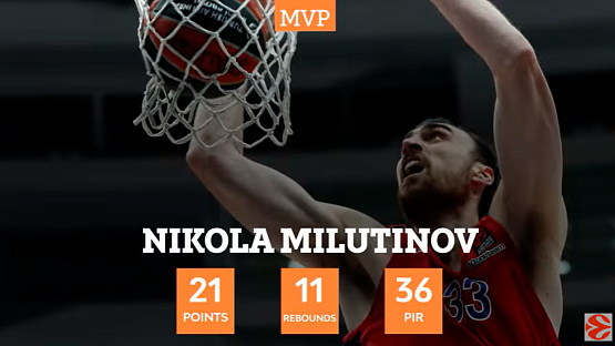 Euroleague Round 25 MVP: Nikola Milutinov
