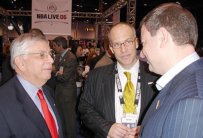 Дэвид Стерн, Эндрю Мессик и Сергей Кущенко (фото cskabasket.com)