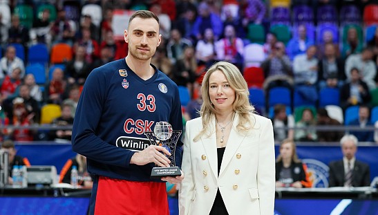 Nikola Milutinov is named VTB League regular season MVP