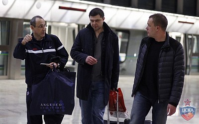 Ettore Messina, Andrey Shchepankov and Andrey Vatutin (photo M. Serbin, cskabasket.com)