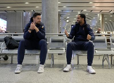 Антон Астапкович и Мело Тримбл (фото: М. Сербин, cskabasket.com)