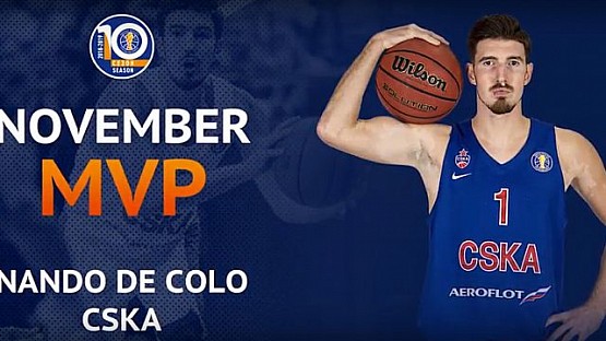 Нандо Де Коло – MVP ноября в Лиге ВТБ. Сезон-2018/19